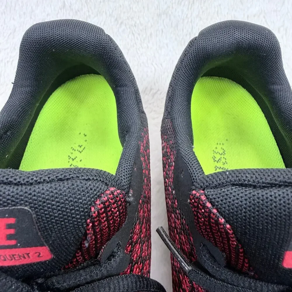 Nike Air Max Sequent 2 Mens Running Sneakers Black White Red Size 10